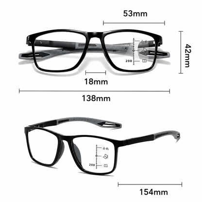 Lunette de lecture multifocales progressive, photogray et anti-lumière bleue